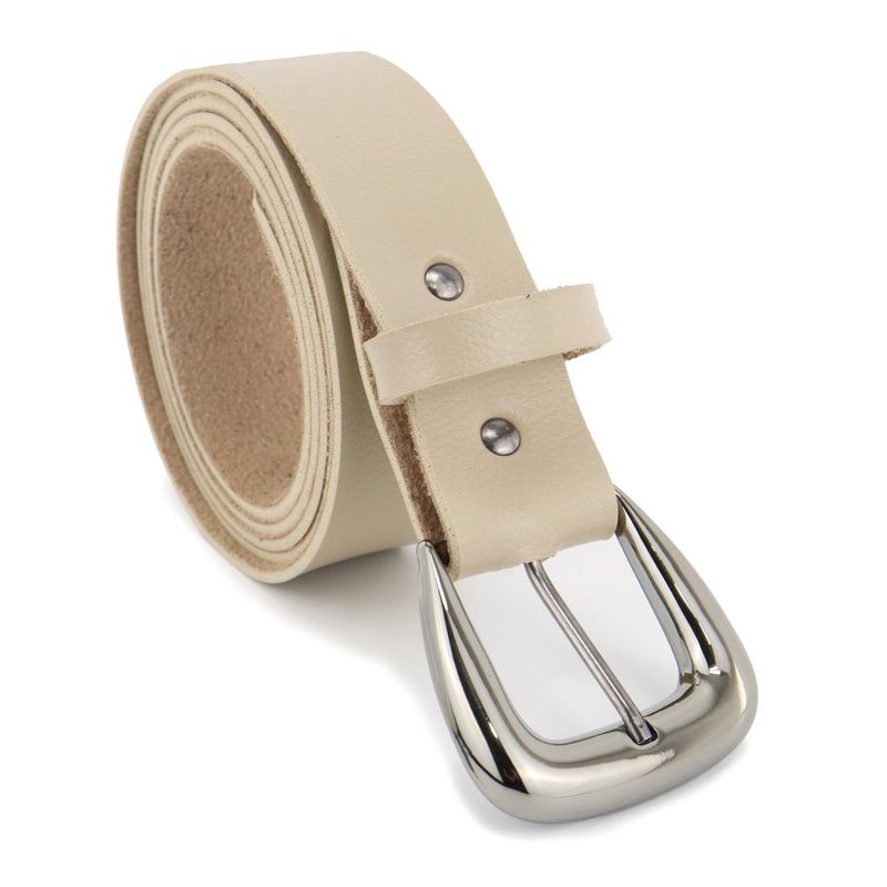 Cinto Exclusivo Retta Sintético Premium Liso Marfim