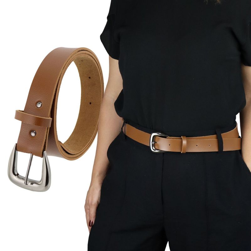 Cinto Exclusivo Retta Sintético Premium Liso Caramelo