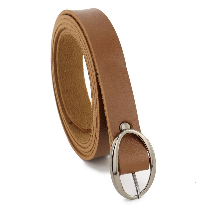 Cinto Exclusivo Retta Couro Sintético Premium Liso Caramelo