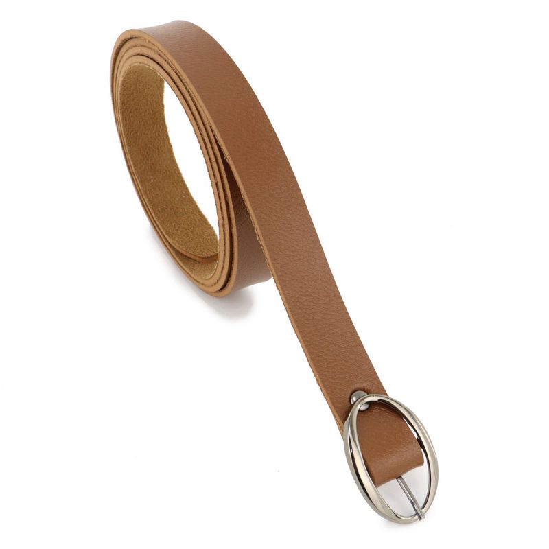 Cinto Exclusivo Retta Couro Sintético Premium Liso Caramelo