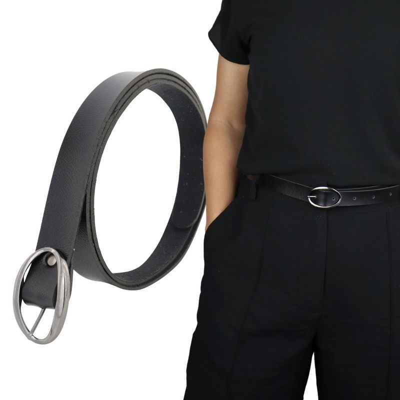 Cinto Exclusivo Retta Couro Sintético Premium Liso Preto