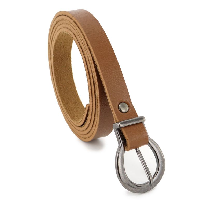 Cinto Feminino Premium Couro Sintético Liso Retta Caramelo