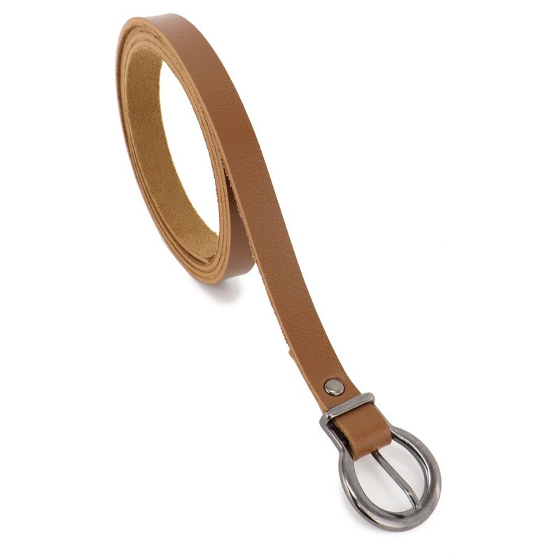 Cinto Feminino Premium Couro Sintético Liso Retta Caramelo