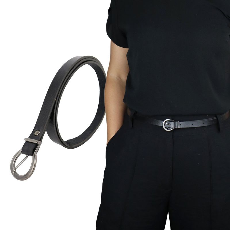 Cinto Feminino Premium Couro Sintético Liso Retta Preto