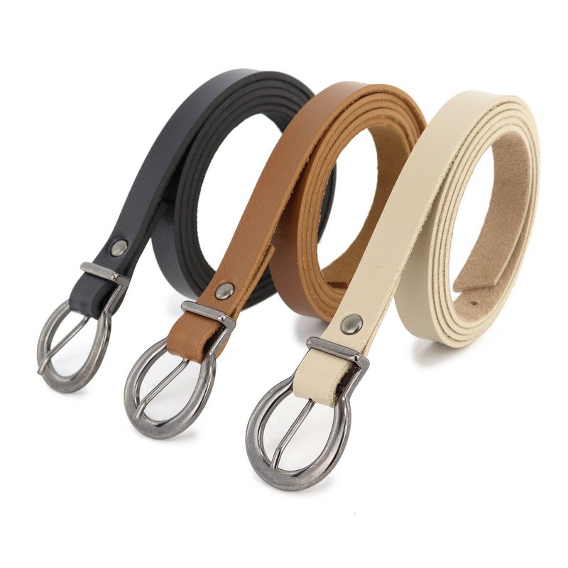 Cinto Feminino Premium Couro Sintético Liso Retta Preto