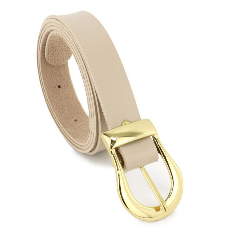 Cinto Feminino Fashion Social Liso Retta Marfim