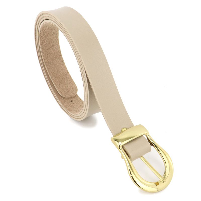 Cinto Feminino Fashion Social Liso Retta Marfim