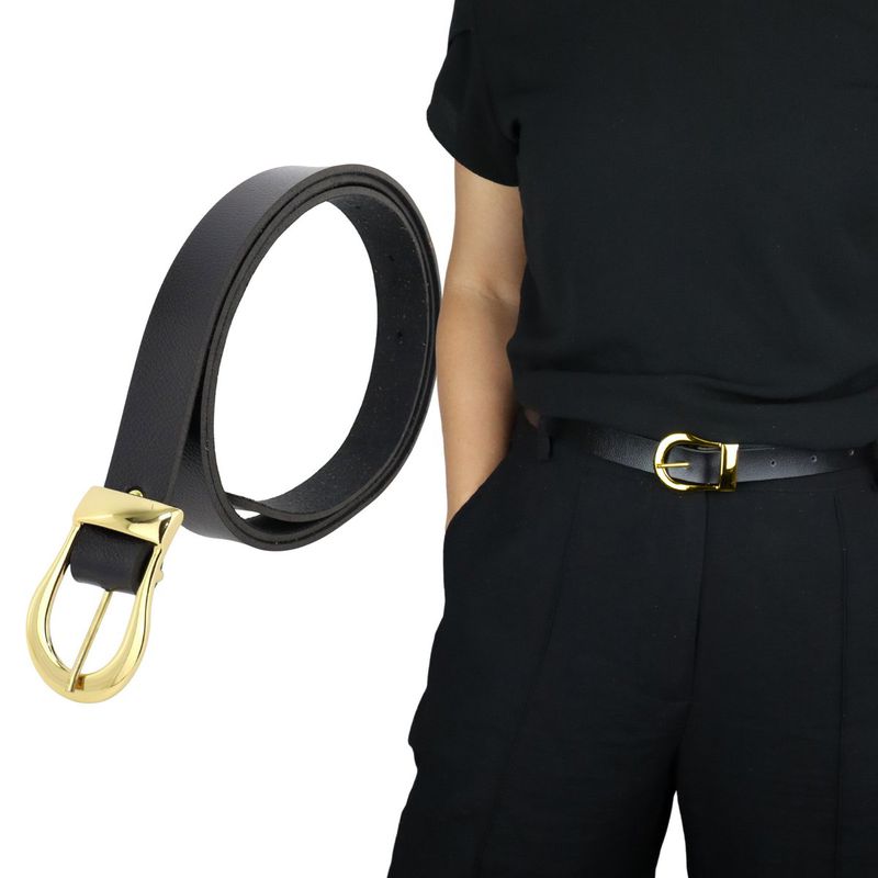 Cinto Feminino Fashion Social Liso Retta Preto