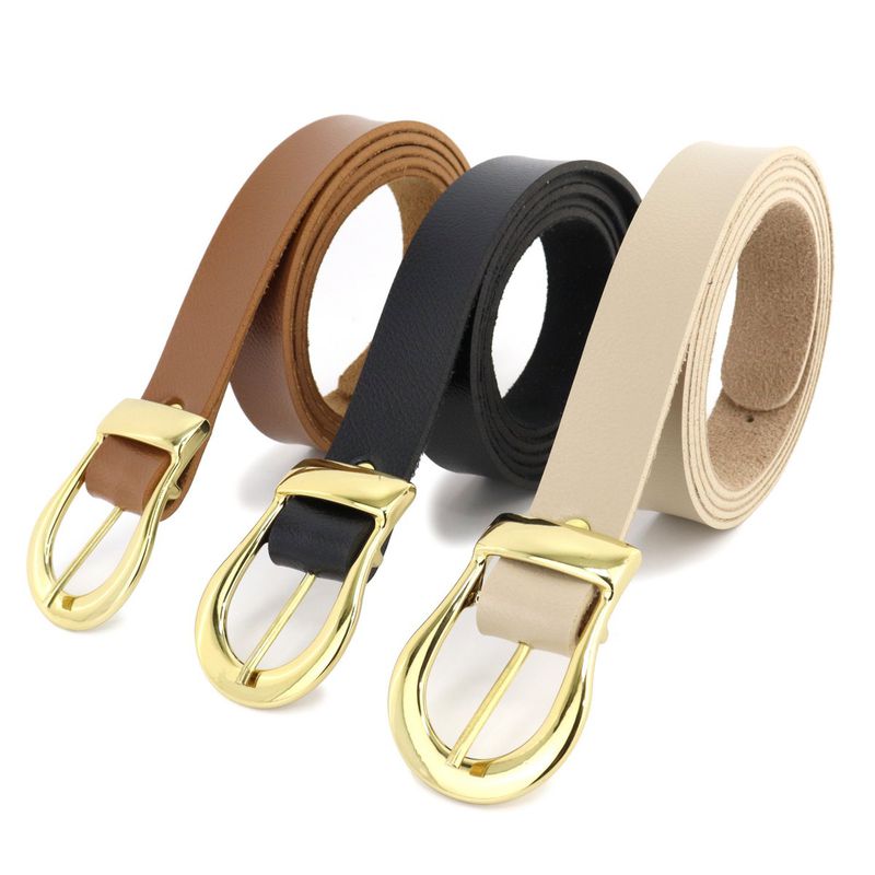 Cinto Feminino Fashion Social Liso Retta Caramelo