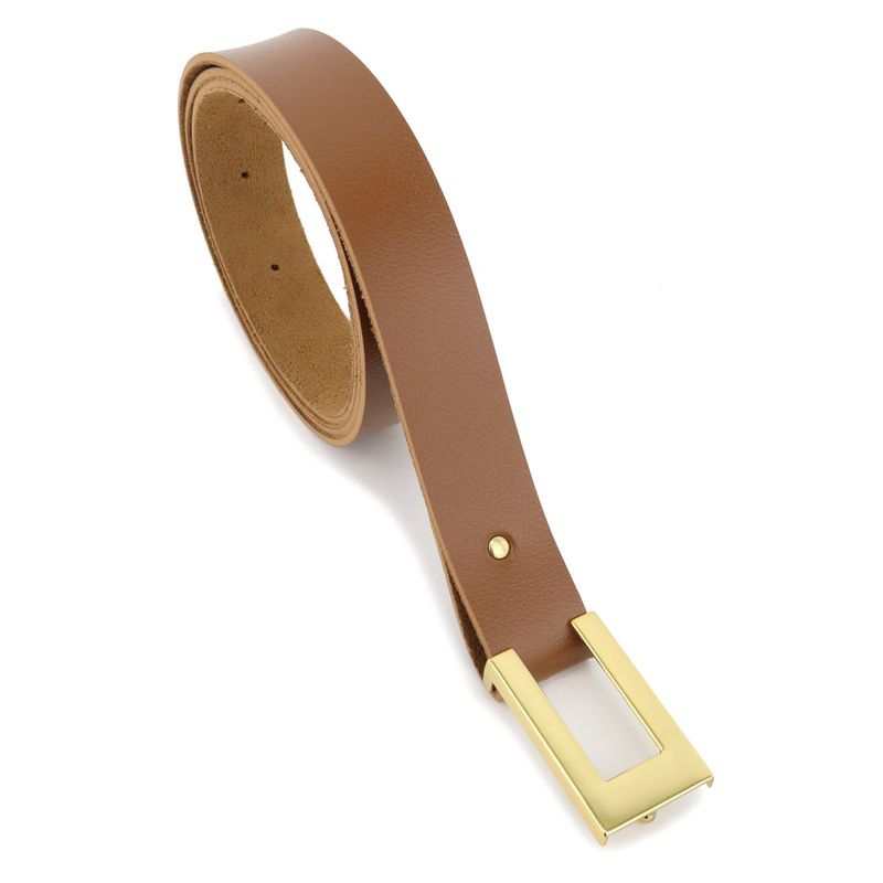 Cinto Exclusivo Retta Sintético Premium Caramelo