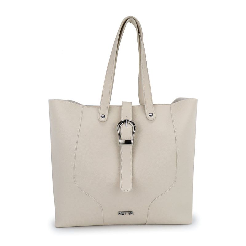 Bolsa Saco Grande Fivela Melina Marfim - RETTA