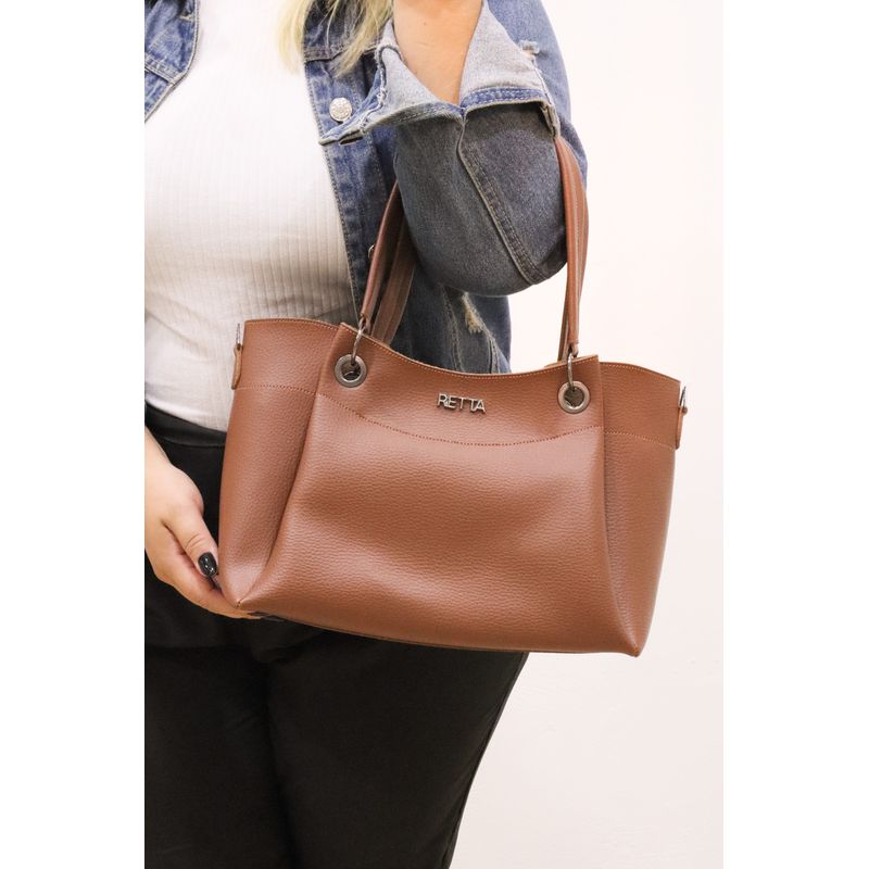 Bolsa Tiracolo Média Betina Caramelo