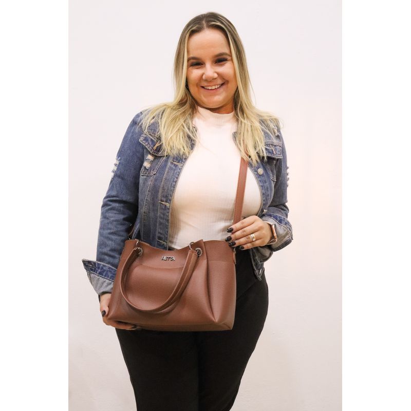 Bolsa Tiracolo Média Betina Caramelo