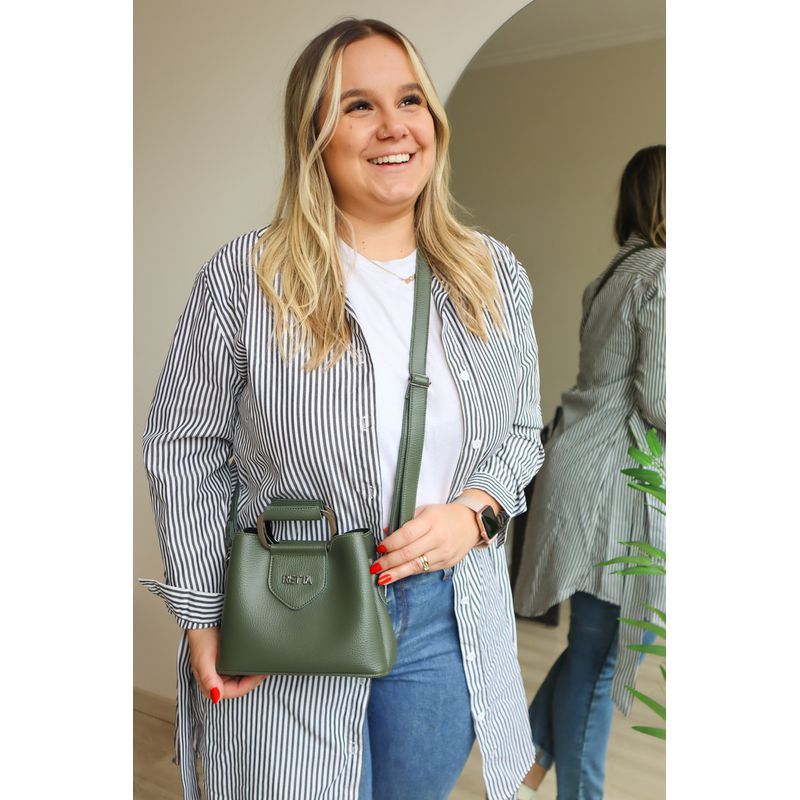 Bolsa Pequena Tiracolo Chloe Verde Militar