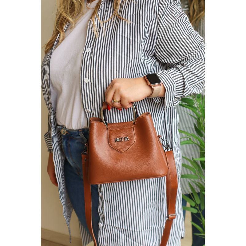 Bolsa Pequena Tiracolo Chloe Caramelo 