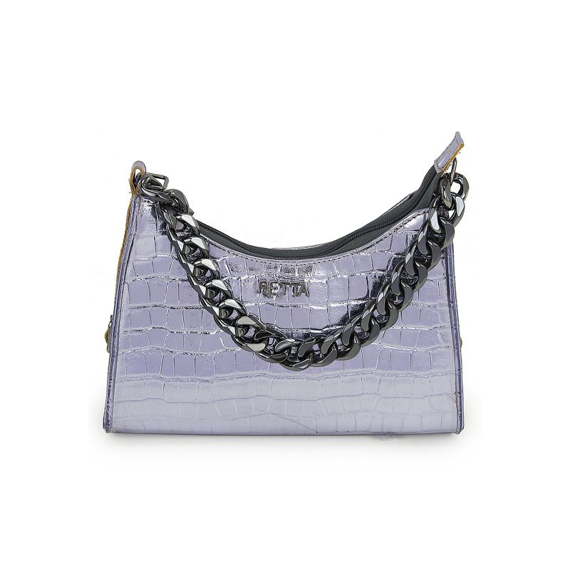  Bolsa Tiracolo Média Ágata Prata Cromada