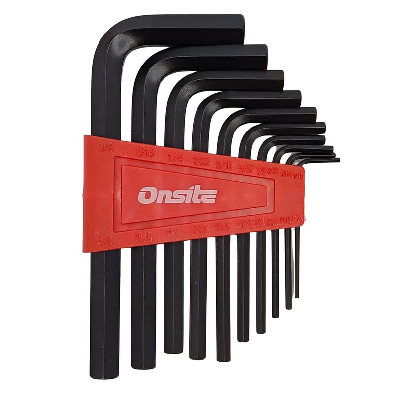Jogo de Chave Allen Hexagonal 1/16'' a 3/8'' - 10 Peças (702612) - Onsite