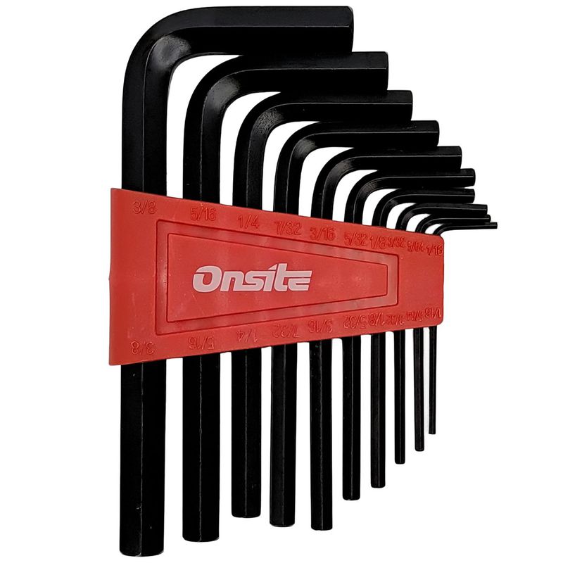 Jogo de Chave Allen Hexagonal 1/16'' a 3/8'' - 10 Peças (702612) - Onsite