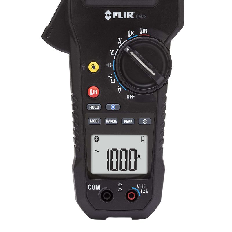 Alicate Amperímetro 1000A com Termômetro CM78 - Flir