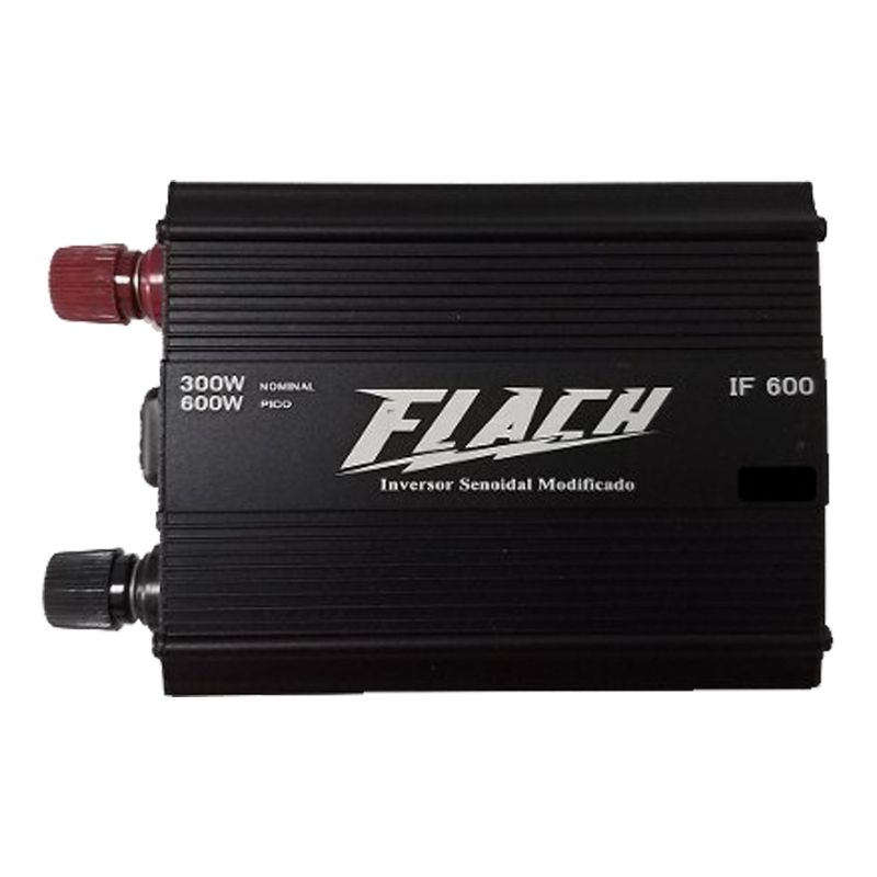 Inversor de Tensão 12V/220V 600W Pico-300W IF600-1 - Flach