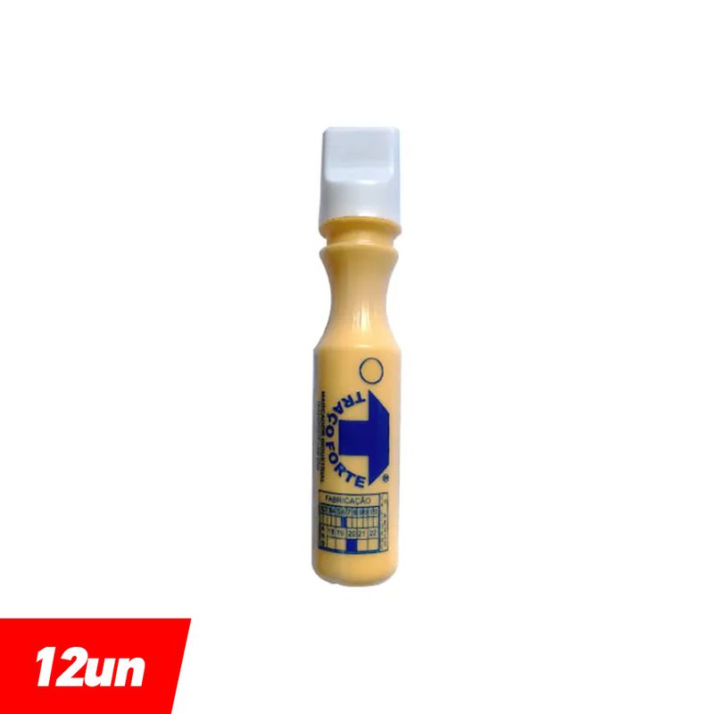 Kit Marcador Industrial Amarelo 3mm 60ml (12 Unidades) - Baden