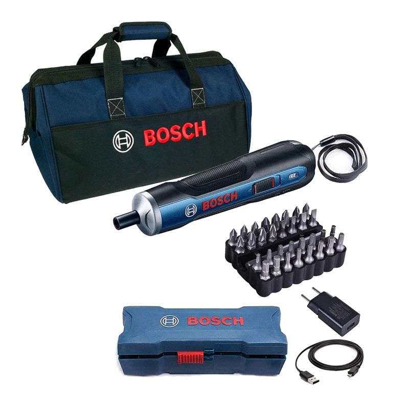 Kit Parafusadeira BOSCH GO (33 acessórios) + Bolsa de Transporte - BOSCH