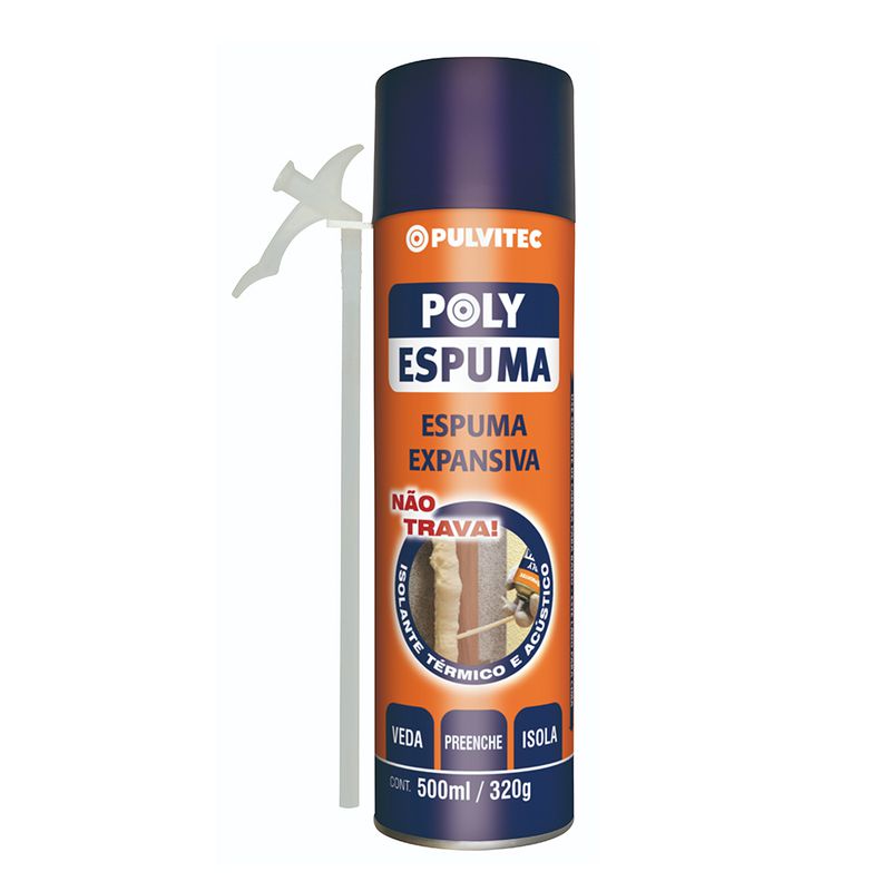 Espuma Expansiva Poly Espuma 500ml/320g - Pulvitec