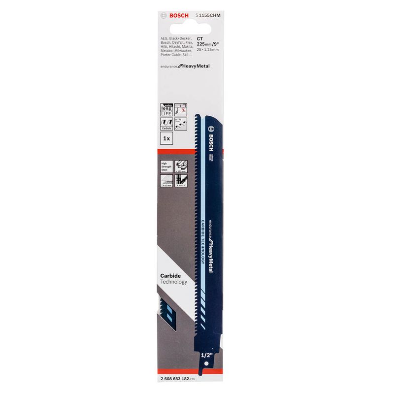 Lâmina de serra sabre Bosch S1155CHM endurance for HeavyMetal 1 peça