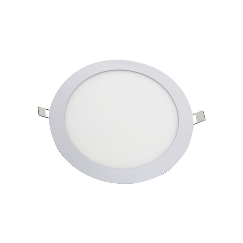 Plafon LED Branco Redondo de Embutir 24W 3.000K - Noll