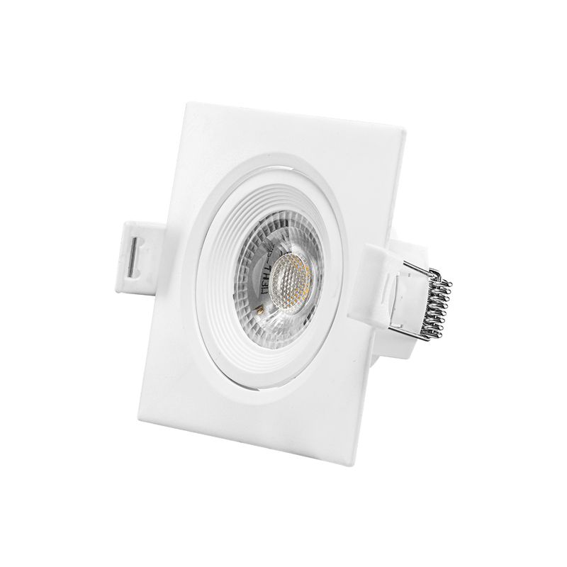 Spot LED Quadrado Direcionável 7W 3.000K - Noll