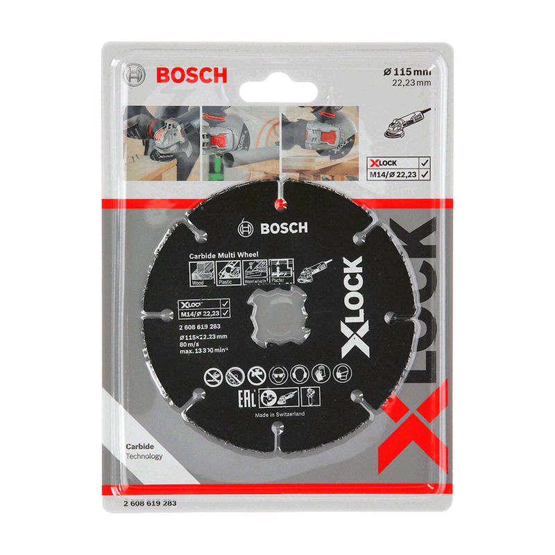 Disco de Corte Multimaterial Bosch X-LOCK Carbide 115mm