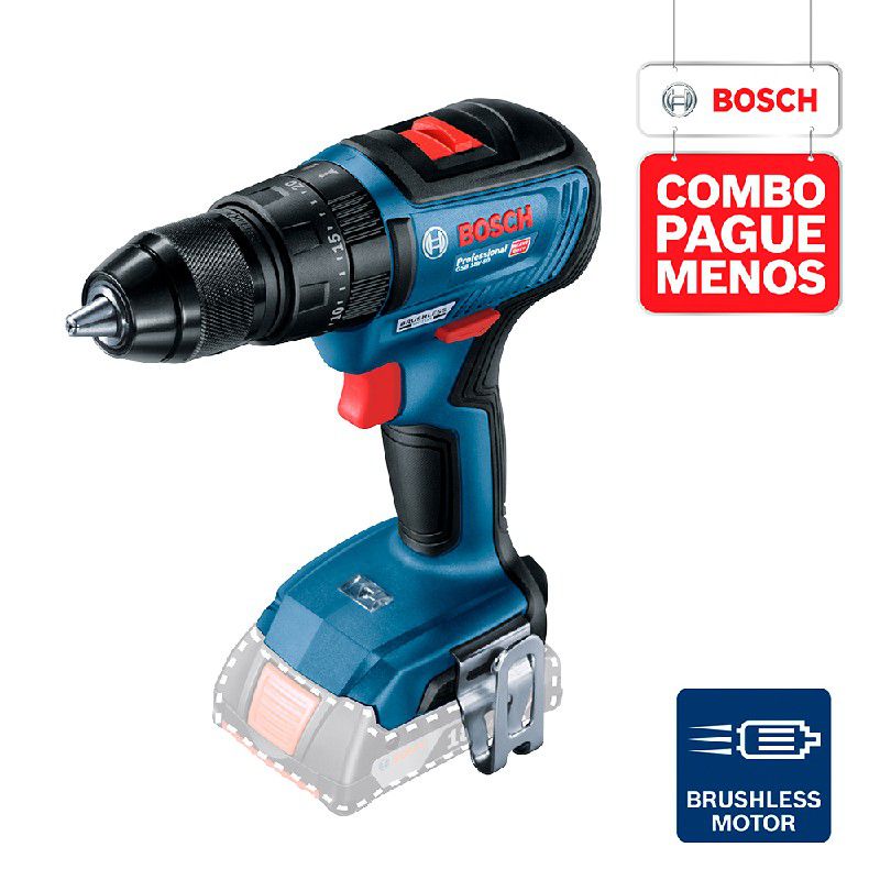 Combo Pague Menos Bosch 18V - Parafus. e Furadeira de Impacto GSB 18V-50 + Parafus. e Furadeira de Impacto GSB 18V-50, 2 baterias 18V 4,0Ah 1 carregador e 1 bolsa
