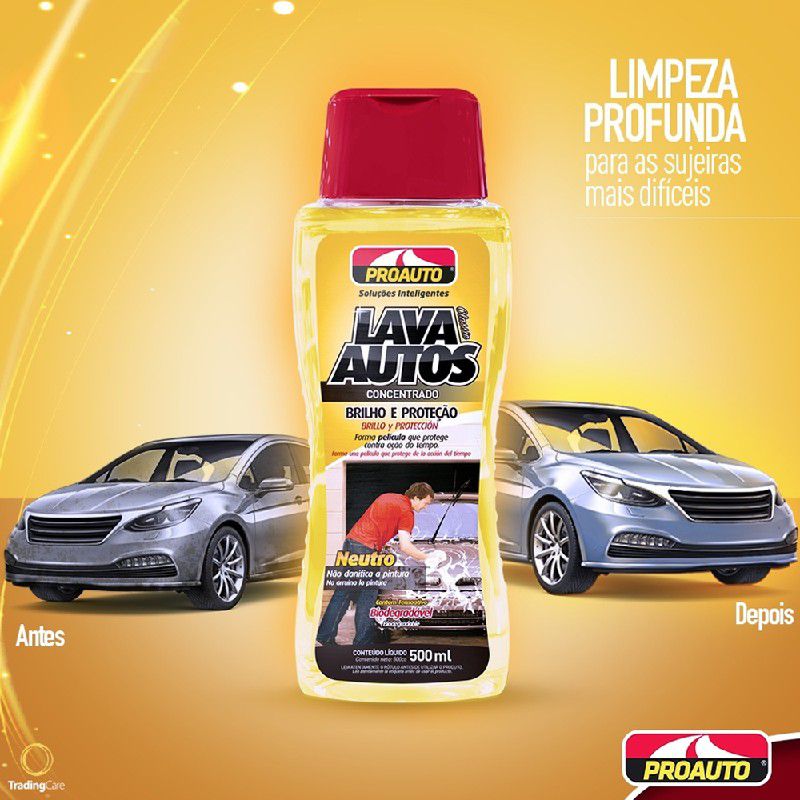 Lava Autos Concentrado Neutro 500 mL - Proauto