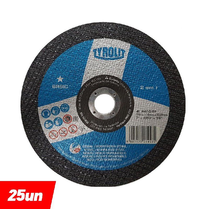 Combo Disco de Corte Deep Cut 7'' x 1.6 x 7/8'' - Basic 2in1 - 34314641 - TYROLIT