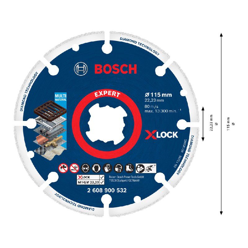 Disco diamantado para metal Bosch X-Lock 115mm