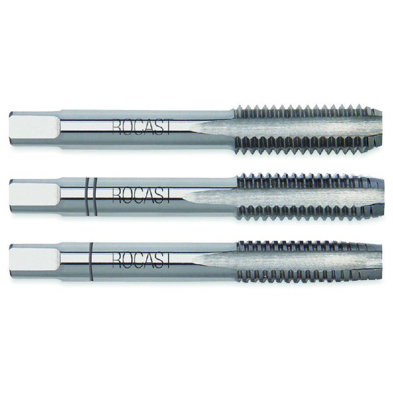 Kit 3 Macho Man Seriado Aço Rápido HSS Rosca M Grossa Bit M22 22,0050 ROCAST