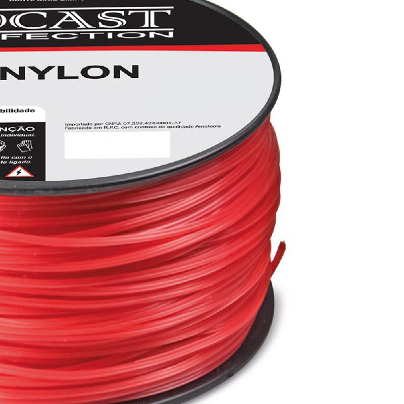 Fio de Nylon para Roçadeiras 3,0mm Embalagem 2KG Formato Estrela 310,0012 ROCAST
