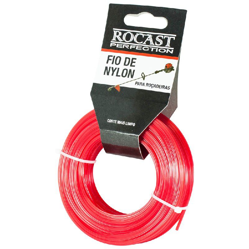 Fio de Nylon para Roçadeiras 2,4mm 30metros Formato Estrela 310,0016 ROCAST