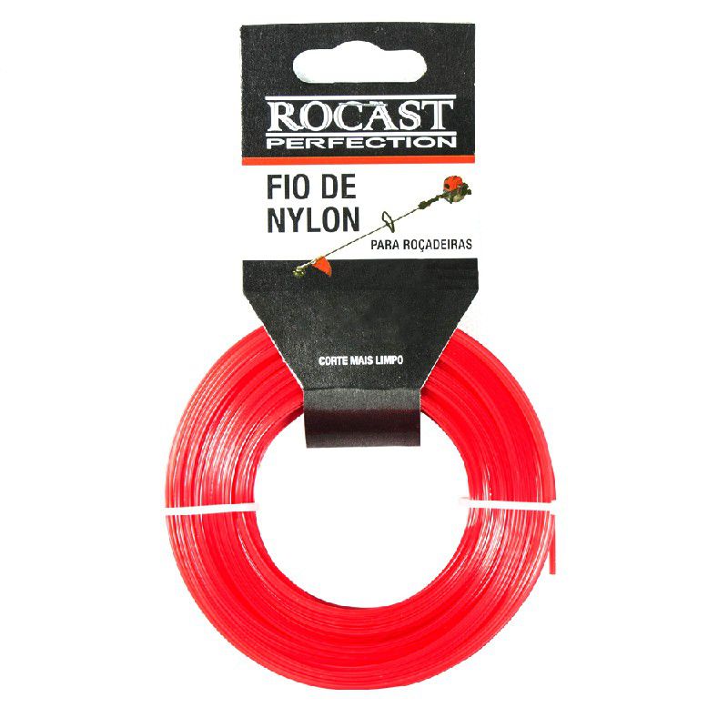 Fio de Nylon para Roçadeiras 2,7mm 30metros Formato Estrela 310,0017 ROCAST