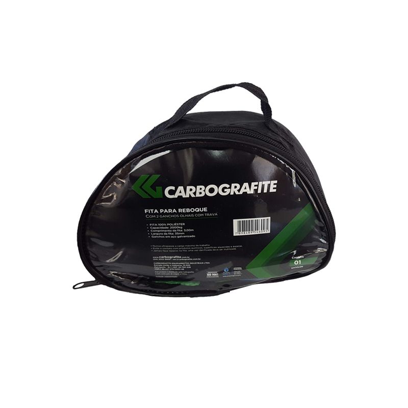 Fita Para Reboque (Gancho x Gancho) 2 Ton. x 3m - CARBOGRAFITE