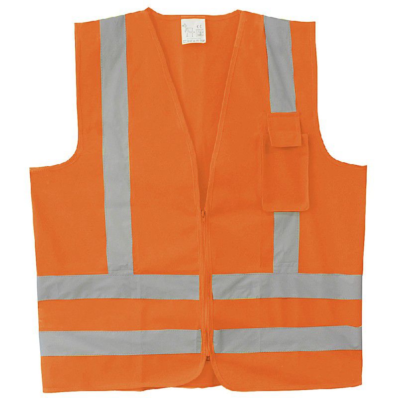 Colete Refletivo com Bolso Laranja PPS 12 - PROTEPLUS