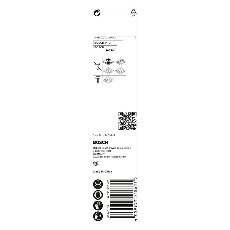 Broca EXPERT HEX-9 Multiconstruction Ø4x45x90mm - Bosch