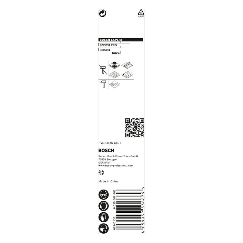 Broca EXPERT HEX-9 Multiconstruction Ø6x60x100mm - Bosch