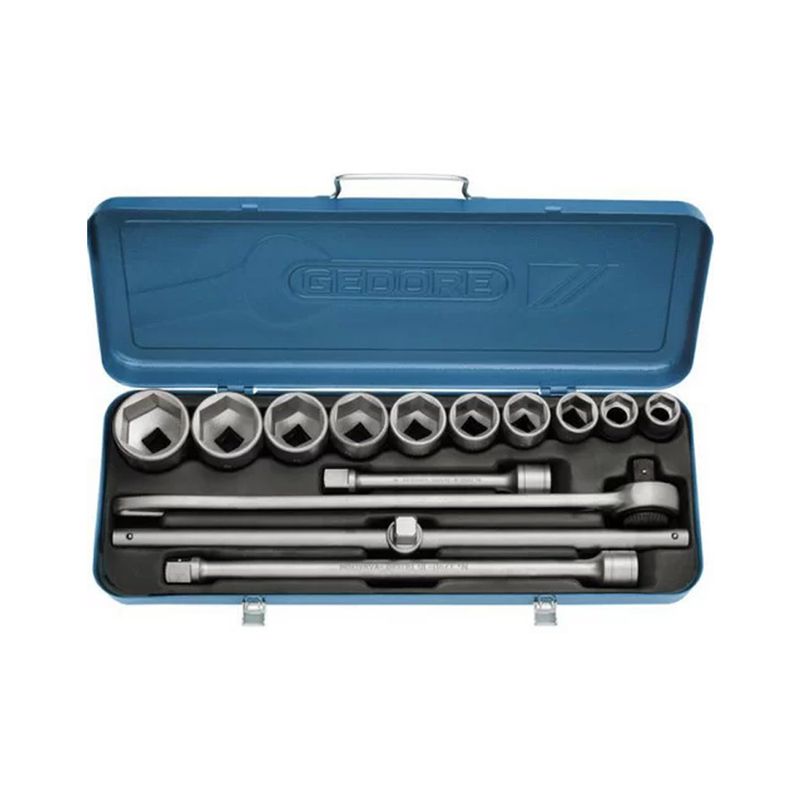 Jogo de Soquetes e Acessórios 3/4'' 22 à 50mm 14 Peças 017503 - Gedore