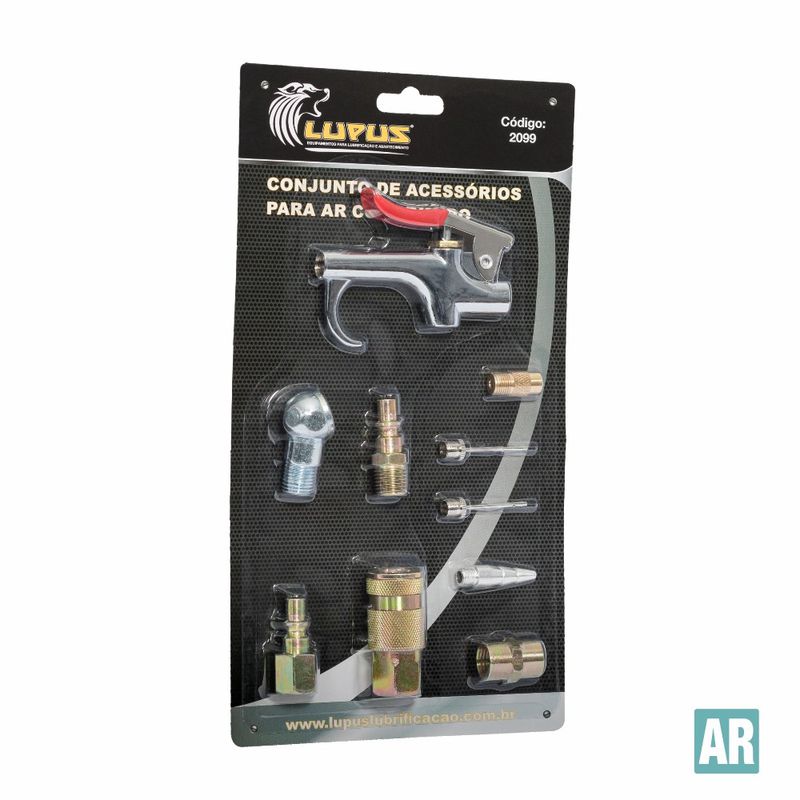 Conjunto de Acessórios Para Ar Comprimido 10 Peças 2099 - LUPUS