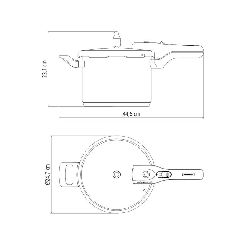 Panela de Pressão Brava em Aço Inox 6L - Tramontina 