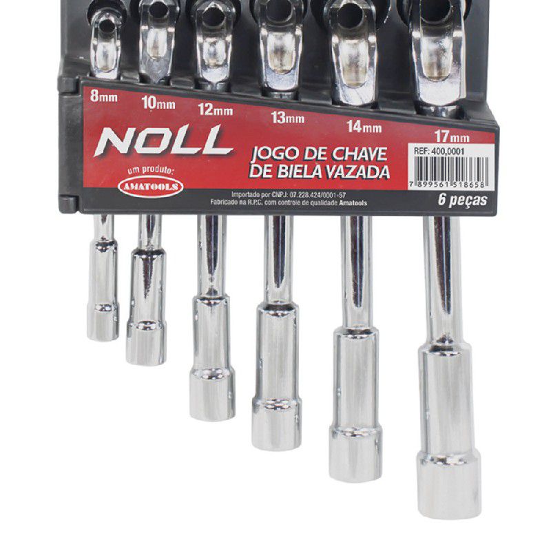Jogo de Chaves Biela Vazadas 8-17mm 6 Peças 400,0001 - NOLL