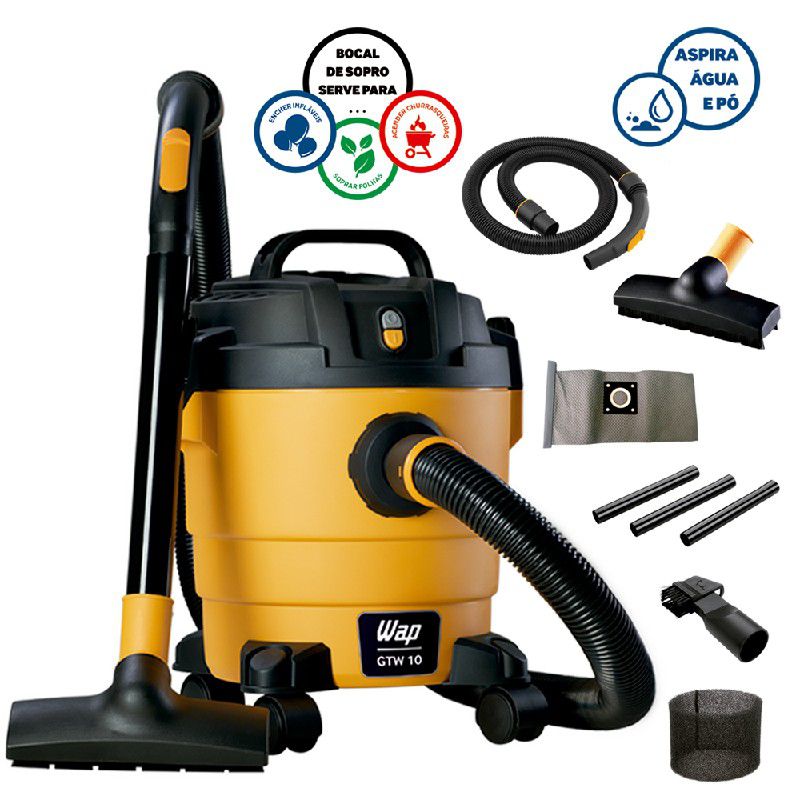 Aspirador de Pó e Água GTW 10 com Reservatório 10L e 1400W - WAP