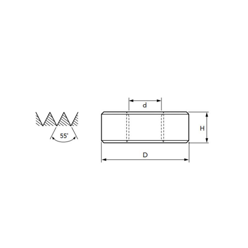 Cossinete Manual HSS BSW 5/16''x18FPP Sem Peeling 107/8C DIN 223B - OSG