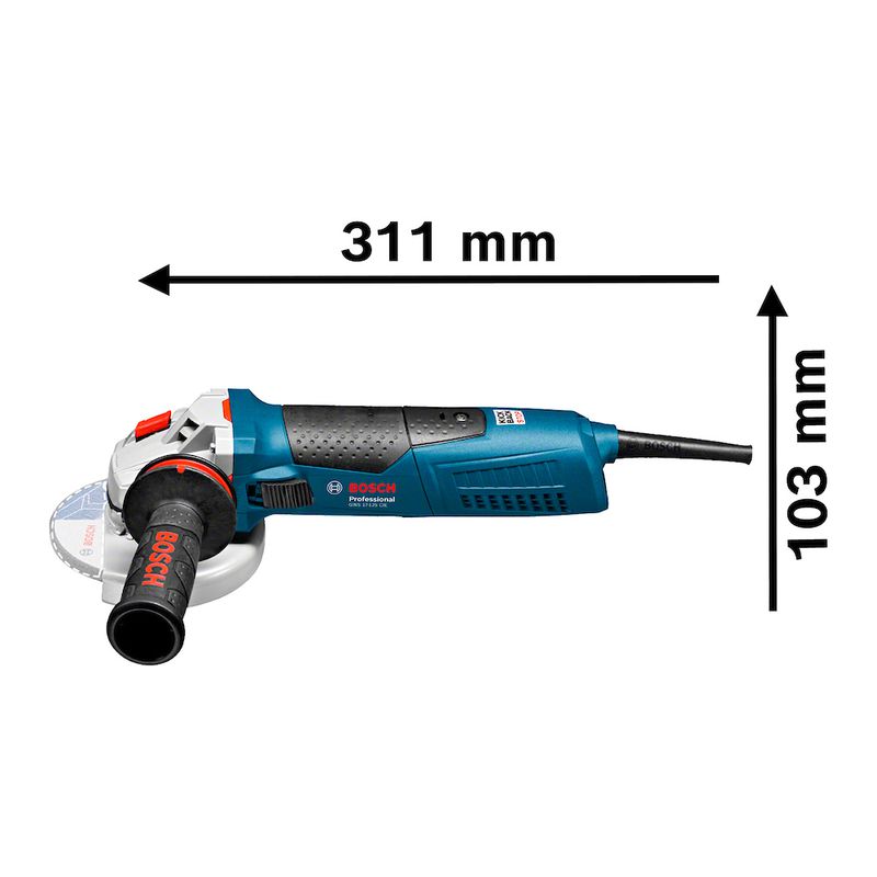 Esmerilhadeira Angular Bosch de 5'' GWS 17-125 CIE com 1700W 220V com Punho auxiliar - BOSCH